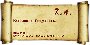 Kelemen Angelina névjegykártya